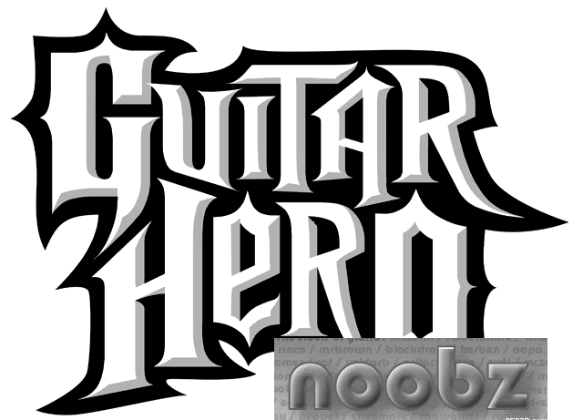 Rock Band Guitar Logo. Rock Band 2 - Shoulder to the