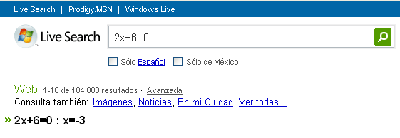 ecuacion live search